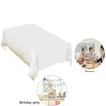 thumbnail image 3 of 4pcs Manteles Desechables De Color Blanco y Dorado para Mesa Rectangular, Manteles De Plástico, Mantel Rectangular Impermeable De 54 x 108 Pulgadas para Baby Shower, Fiesta, Cumpleaños, Boda, 3 of 4