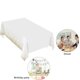 thumbnail image 3 of 4pcs Manteles Desechables De Color Blanco y Dorado para Mesa Rectangular, Manteles De Plástico, Mantel Rectangular Impermeable De 54 x 108 Pulgadas para Baby Shower, Fiesta, Cumpleaños, Boda, 3 of 4