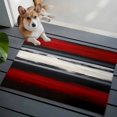 thumbnail image 4 of Red And Black Strip Area&nbsp;Rug 2x3ft Classic Modern Art Non-Slip&nbsp;Washable Square&nbsp;Rugs Soft Felt Indoor Floor Mat for Bedroom Kitchen Living Room Bathroom, 4 of 9