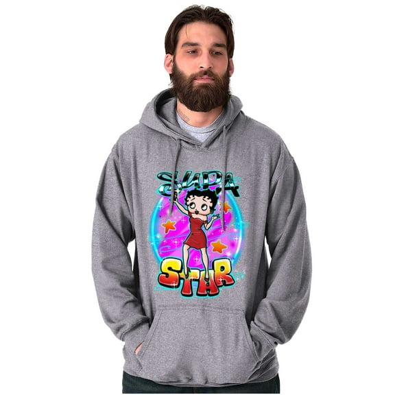 Betty Boop Air Brushed Supastar Hoodie Sweatshirt Women Brisco Brands S