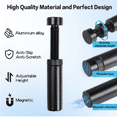 thumbnail image 3 of Graphics Card GPU Bracket, Aluminum Alloy Material, Vertically Extendable Rotating Bracket, Bottom Magnetic Bracket. Silver long, 3 of 6