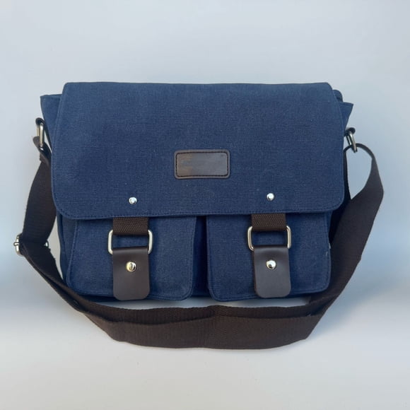 Messenger Bag for Men, Canvas Satchel Shoulder Bag Vintage Crossbody Laptop Bag, Travel Crossbody Purse Briefcase Business Bag for Laptop