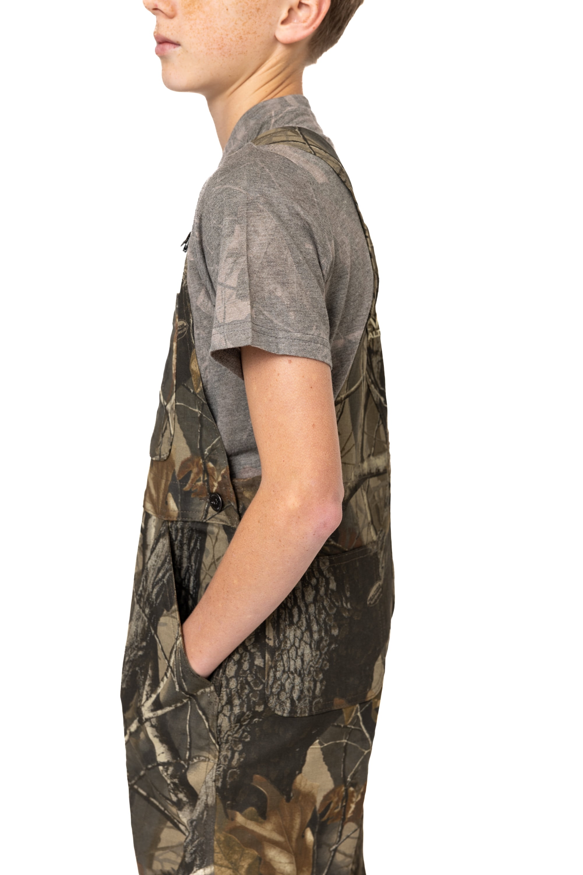 Realtree Youth Hunting Bib Overalls Hardwoods Camo
