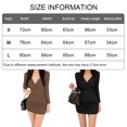 thumbnail image 3 of Laklulu Vestido de Manga Larga con Cuello en V Cruzado para Mujer Mini Vestidos de Fiesta de cóctel Fruncidos y Ajustados Elegantes,Negro,L, 3 of 6