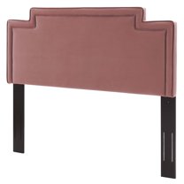 Headboard, King California Size, Pink, Velvet, Modern Contemporary Mid-Century French Country, Mid Century Bedroom Master Guest Suite Room