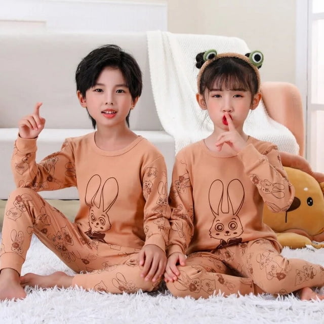 Conjuntos de pijamas navideños para niños, de 2 piezas ropa de dormir, ropa interior de algodón, Tops y pantalones