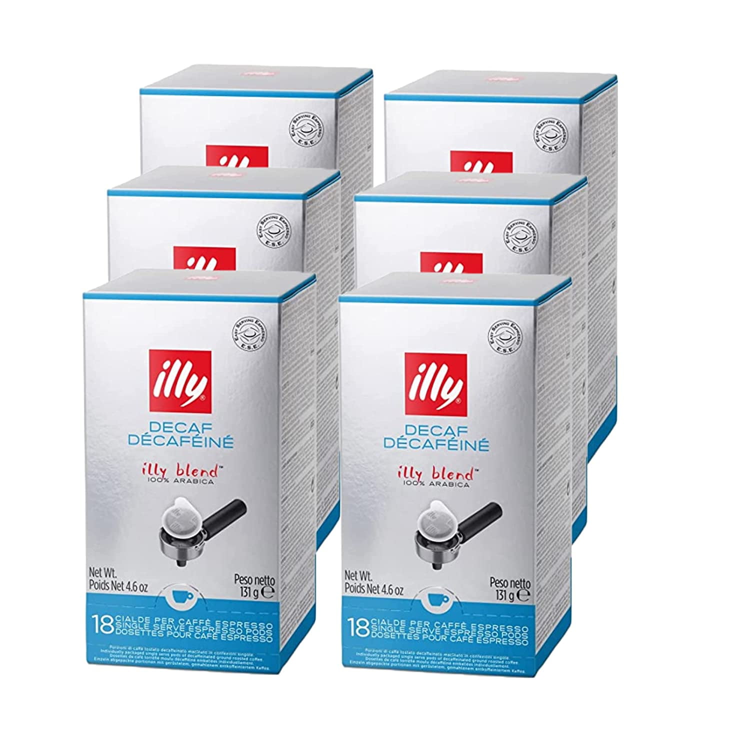 illy Caffe Decaffeinated Coffee Espresso (Regular Roast, Green Band