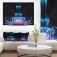 thumbnail image 1 of Art Numérique Fleur Fractale Bleu Violet - Impression sur Toile Florale, 1 of 3