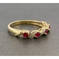 thumbnail image 2 of 1Ct Round Cut Simulated Women's Red Ruby Wedding Ring 14K Yellow Gold Plated, 2 of 4