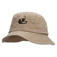 thumbnail image 2 of Fishing on Boat Unisex Multipurpose Crushable Cotton Twill Bucket Hat - Khaki L, 2 of 5