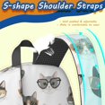 thumbnail image 5 of Cat Head and Glasses White Pattern 17" School Backpacks for Teens,Waterproof Oxford Fabric,S-Shape Padded Straps for School,Travel,Hiking,Camping, 5 of 6