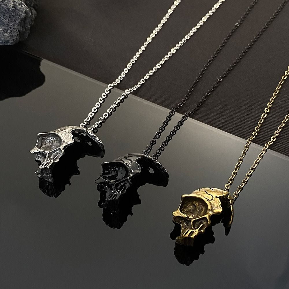 Buy TFJ Women Fashion Gold Metal Chains Necklace Bling Skeleton Jewelry Skull  Pendant Head Online at Lowest Price Ever in India | Check Reviews & Ratings  - Shop The World