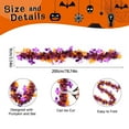thumbnail image 2 of BinKFF Halloween Decorations, 6.5 FT Halloween Tinsel Garland with Orange Pumpkin Black Spider Purple Bat, Shiny Metallic Twist Garland for Home Tree Indoor Outdoor Party Decorations, 2 of 4