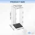 thumbnail image 3 of Caja de exhibición de acrílico de 1 paquete, 3.9x3.9x11.8 pulgadas/10x10x30cm Caja de exhibición clara de acrílico con base de madera negra [Negro, Transparente], 3 of 6