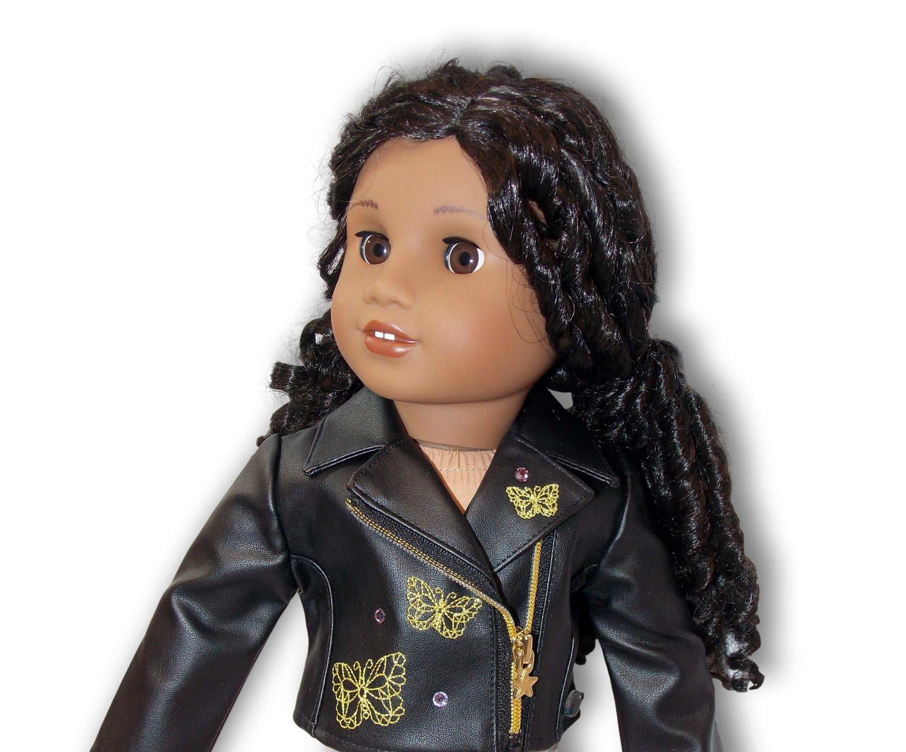 American Girl World By Us Makena Accessories for 18" Dolls NEW Butterfly Jacket Purple Purse