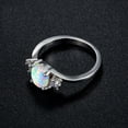 thumbnail image 3 of Anillo de plata para mujer, anillos de moda portátiles, regalos para novia, joyería decorativa, propuesta de boda, compromiso informal Ropa, zapatos y accesorios Miscelánea Blanco Tamaño 8 Minnieouse AP011197-03, 3 of 6