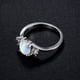 thumbnail image 3 of Anillo de plata para mujer, anillos de moda portátiles, regalos para novia, joyería decorativa, propuesta de boda, compromiso informal Ropa, zapatos y accesorios Miscelánea Blanco Tamaño 8 Minnieouse AP011197-03, 3 of 6