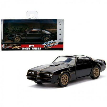 1977 Pontiac Firebird Black "Smokey and the Bandit" (1977) Movie "Hollywood Rides" Series 1/32 Diecast Model Car by Jada