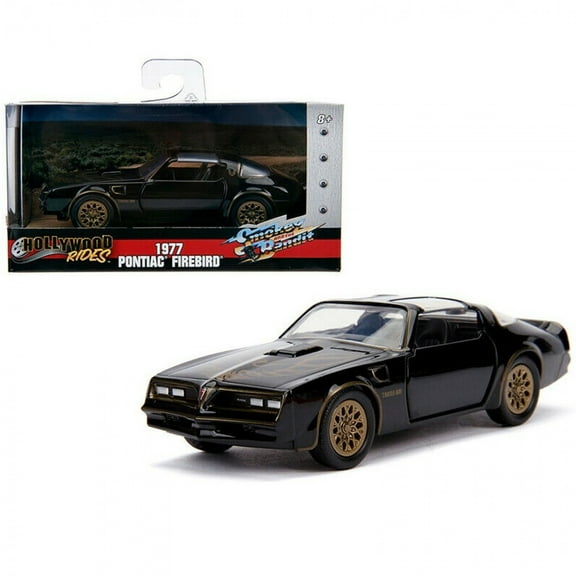 1977 Pontiac Firebird Black "Smokey and the Bandit" (1977) Movie "Hollywood Rides" Series 1/32 Diecast Model Car by Jada