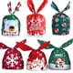 thumbnail image 4 of 10/20 piezas de bolsas de plástico para dulces navideños con forma de orejas de conejo, bolsas de cartón para dulces de Papá Noel y muñeco de nieve para galletas navideñas, suministros de embalaje par, 4 of 5