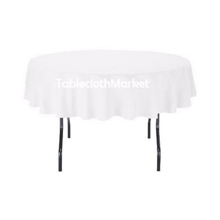 

20 Pack 90 Inch round Polyester Tablecloth 24 COLOR Table Cover Wedding Event (Color: White)
