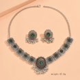 thumbnail image 3 of Vintage Austrian Crystal Kundan Necklace Earrings Jewelry Set for Women Bride Indian Traditional Bollywood Statement Choker Punk Pendent Necklaces Stud Tassel Dangling for Wedding Party Prom, 3 of 12