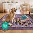 thumbnail image 4 of ODIKA 8'x10' Ultra-Soft Area Rug, Greece Greek Key Boho Meander Stripe Bordered Fret Border Maze None Washable, Bare feet friendly, Silk-Touch for Bedroom, Under Sectional, 4 of 7