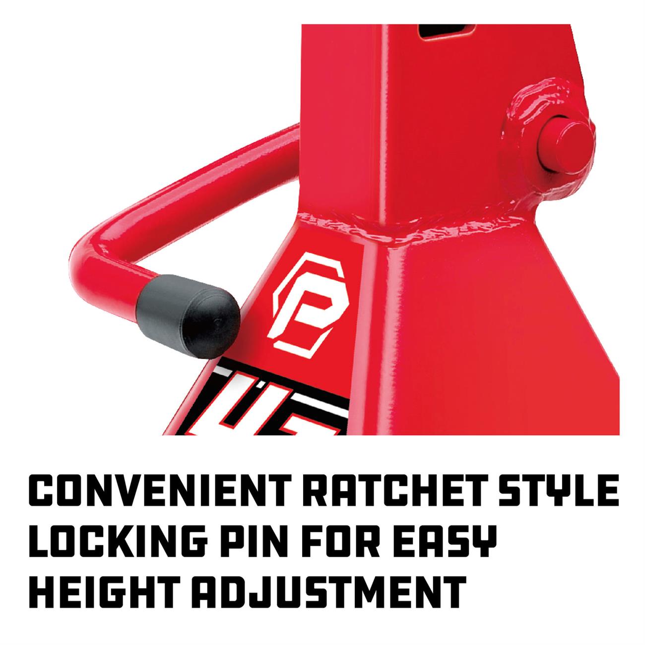Jackstands, 4 Ton, 10 Position w/Wall Mount Storage Rack