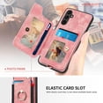 thumbnail image 5 of A14 5G Case,Card Holder Wallet for Galaxy A14 5G Phone Case,Ring Holder Stand,RFID-Blocking,Wrist Strap,Camera Protector,Leather Protective  Flip Cover for Samsung A14 5G Case (Pink), 5 of 7
