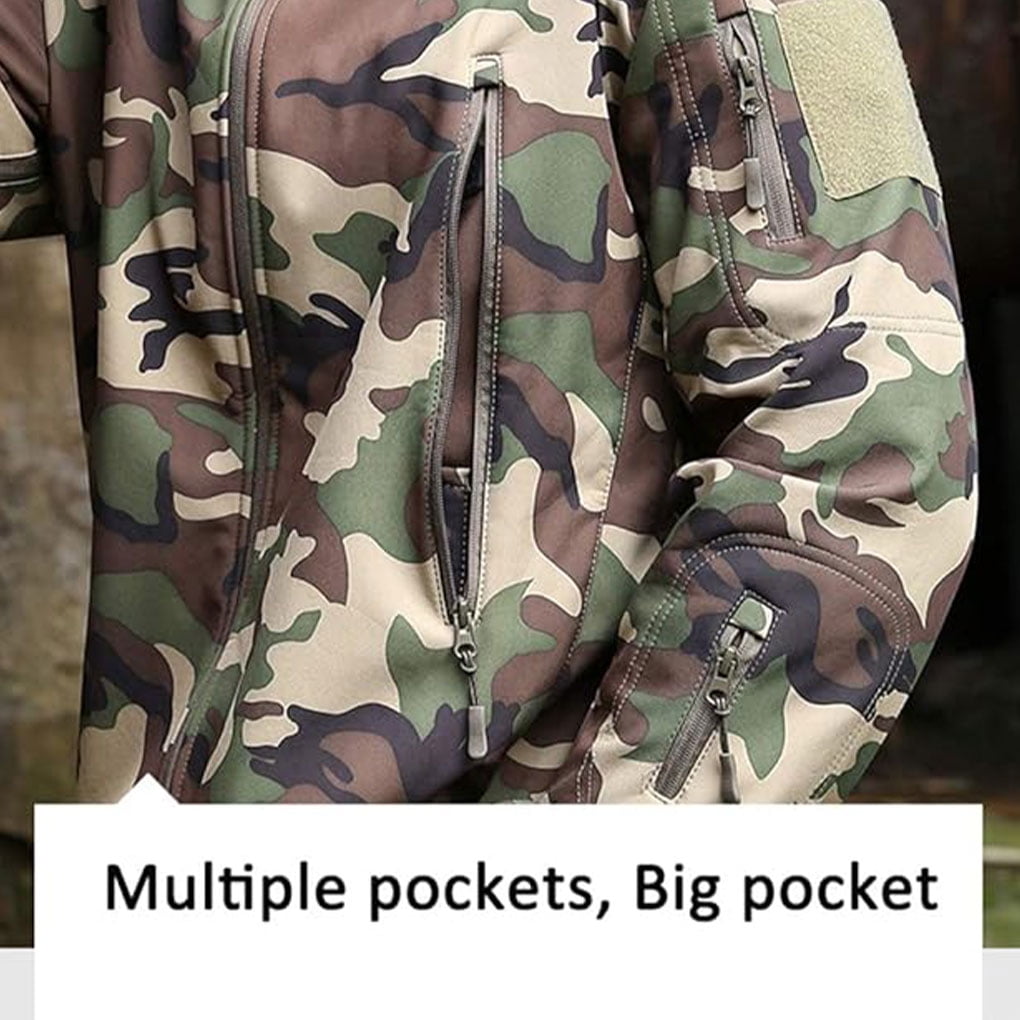 kurtrusly Mens Military Tactical Jacket Stay Protected And Stylish In Any Situation Tactical Camouflage Jacket Camouflage 4XL