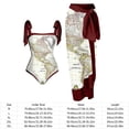 thumbnail image 5 of Traje de baño damas 2 piezas de traje de baño de playa para mujer con cordones y vestido para deportes acuáticos (mapa M), 5 of 5