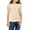 Beige, variant on Girls Puff Short Sleeve Shirts Summer Ribbed Knit Crewneck T Shirt Tops Tee Blouse
