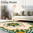 thumbnail image 2 of ODIKA 2'x3' Machine Washable Non-Slip Area Rug, Enchanted Garden Floral Medallion Treasure High Traffic Rug with Pad, Green, 537121, 2 of 8