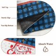 thumbnail image 6 of 4'x6' Area Rugs, Blue Plaid Christmas Snowman Indoor Outdoor Area Rug for Living Room Bedroom, Xmas Winter Snowflake Washable Bathroom Rugs Kitchen Floor Carpet Mats Home Decor Aesthetic, 6 of 8