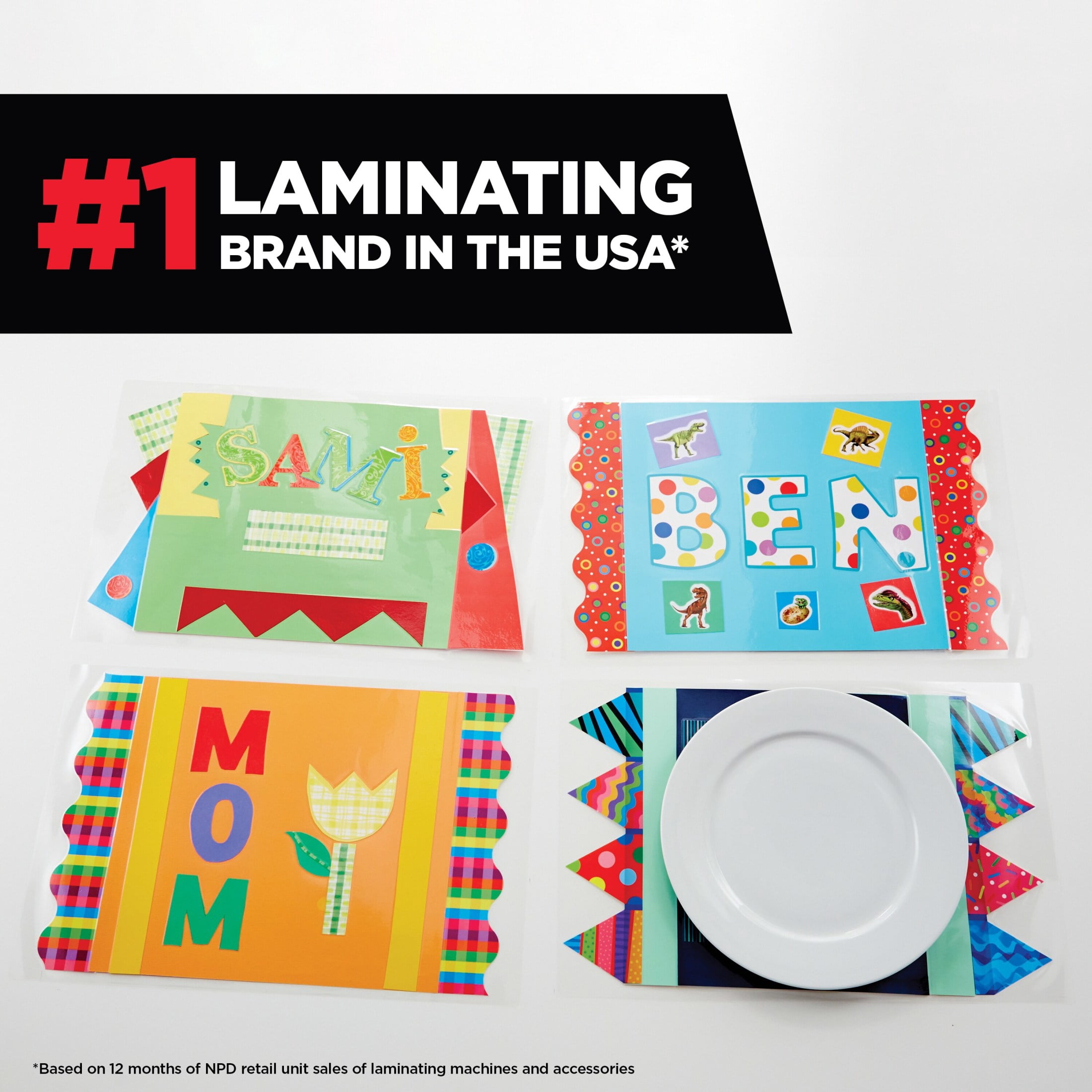Scotch Self Seal Adhesive Laminating Pouches, Gloss, 5" x 7", 5 Sheets