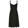 thumbnail image 6 of Timegard Summer Dresses for Women Scoop Neck Ruched Elastic Waist Split Sleeveless Casual Camis Dresses, 6 of 7