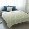 thumbnail image 4 of Sage Green Ombre Blanket Soft Cozy Warm Twin Blanket for Bed, Plush Fuzzy Flannel Fleece Blankets for Sofa, Modern Geometric Rhombus Striped Throw Blankets for Couch, Gifts for Men, 60"x80", 4 of 9