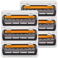 thumbnail image 2 of Repuestos para Maquina de Afeitar GlideBlade3D 2Paqs 2x3Cartuchos 3Hojas Flexible Lubricante Negro/Naranja Acero Inoxida, 2 of 2