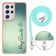 thumbnail image 4 of for Samsung Galaxy S21 Ultra Crossbody Strap Phone Case, Anti-Fall Pattern Clear Design Transparent Soft & Flexible TPU Drop and Shockproof Protective Cover Adjustable Nylon Neck Strap, Keep Smile, 4 of 7