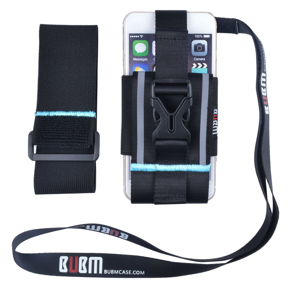 BUBM Sports Running Armband, Exercise Case Holder Armband Smartphone Sports Armband with Lanyard