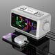 thumbnail image 1 of Reloj despertador con radio FM y calendario perpetuo, con espejo colorido RGB y pantalla grande, reloj electrónico ideal para regalar en días festivos., 1 of 9