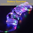 thumbnail image 4 of QualitChoice Xmas Double Layer Cloth Decorative Ribbon Lights Holiday Christmas Tree Room Bar Coffee Shop Ornaments Silver, Colorful 2M 1Set, 4 of 6