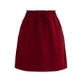 thumbnail image 7 of Miluxas Women's Athletic Mini Skirt Elastic Waist Drawstring Casual A Line Short Skirt with Pockets Lightweight Golf Tennis Skirt for Summer Wear Red, 7 of 7