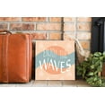 thumbnail image 3 of Enjoy The Waves Aqua Peach Sailboats 12 x 12 Wood Wall Sign Plaque, 3 of 4