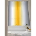 thumbnail image 3 of Abstract Sheer Curtains 63 Inch Long 2 Panels, Dark Gray Yellow Gradient Ombre Light Filtering Rod Pocket Semi Sheer Curtains, Sheer Voile Drapes for Living Room Bedroom, 52"x63", 3 of 5