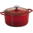 thumbnail image 3 of Tramontina Gourmet Enameled Cast Iron Covered Round Dutch Oven - Gradated Red, 3 of 8