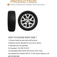 thumbnail image 4 of Kayme Spare Tire Cover, Waterproof, Black PE, Fit for 27-29 in, 4 Pack, 4 of 7