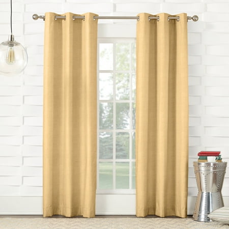 Sun Zero Caleb Linen Texture Thermal Insulated Energy Efficient Grommet Curtain