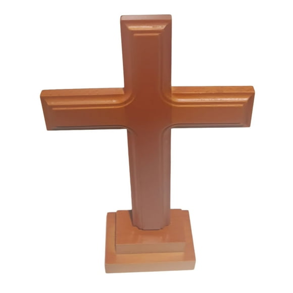 Advancent Crucifijo cruzado de madera tallada con/soporte Jesucristo Altar hecho a mano tipo 1 Type3 NO3