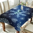 thumbnail image 3 of SKYSONIC 60"x120" Square Tablecloth with Winter Realistic Snowflakes Prints, Anti-Wrinkle and Smooth Table Cloth for Kitchen/Home Party Decoration, 3 of 7